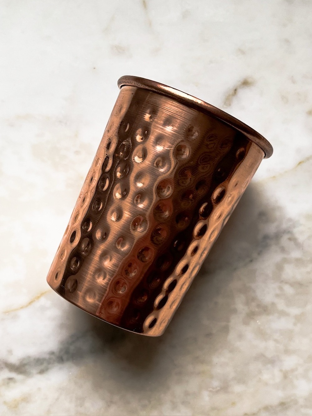 Copper Cup · Pebbled Finish · Tamra Jal · Ayurveda · Dinacharya · Living Ritual